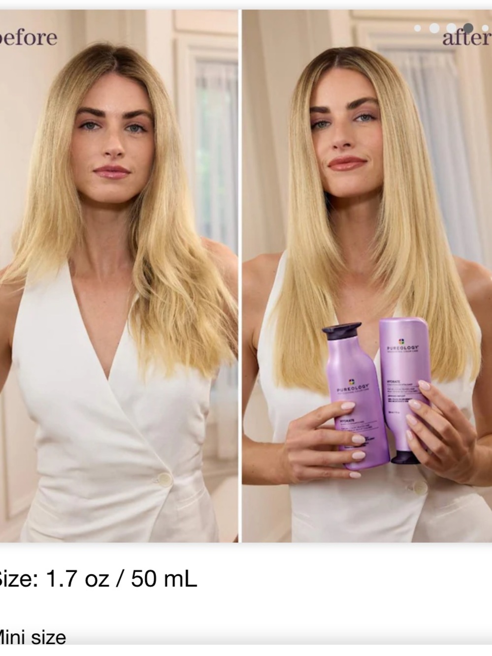 Pureology Hydrate Travel Duo Shampoo & Conditioner Set - Color-Treated Hair-New - Picture 6 of 10